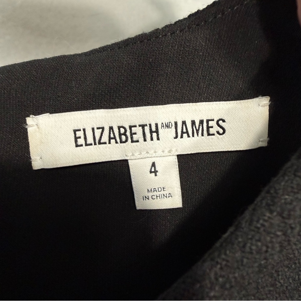 Elizabeth and James Giulia Black Midi Bodycon Cut Out Dress Size 4 #2174 - Picture 6 of 12